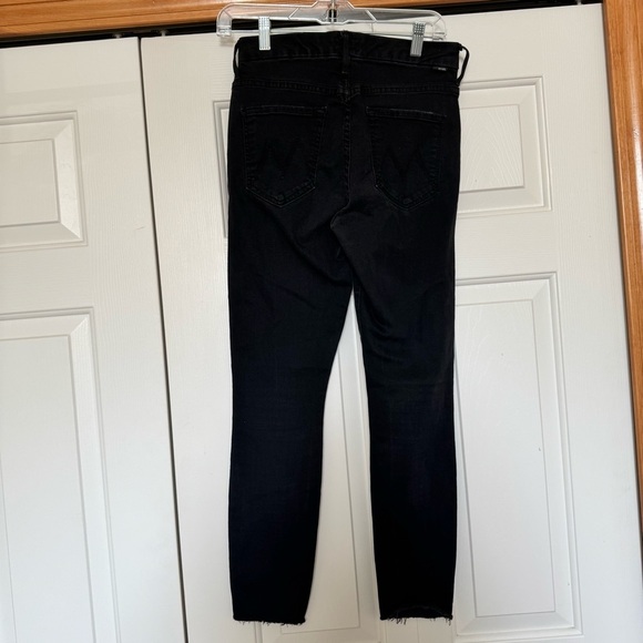 Mother The Pixie Ankle Fray Jeans High Rise Button Fly Not Guilty Wash - Picture 3 of 11